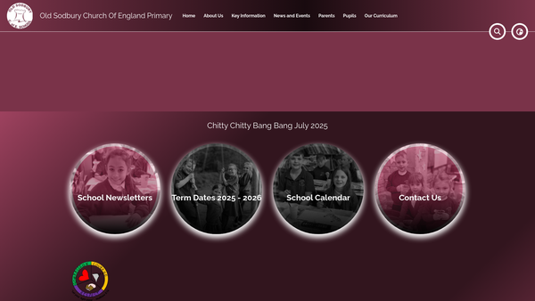 Screenshot of the Friends Of Old Sodbury School Association website