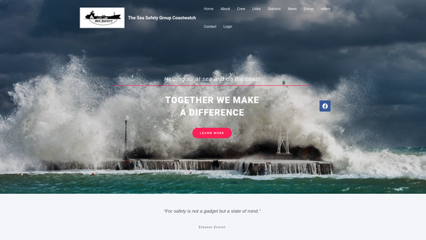 Screenshot of the Sea Safety Group website