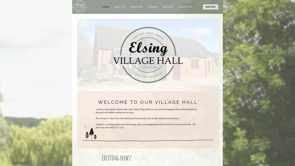 Screenshot of the Elsing War Memorial website