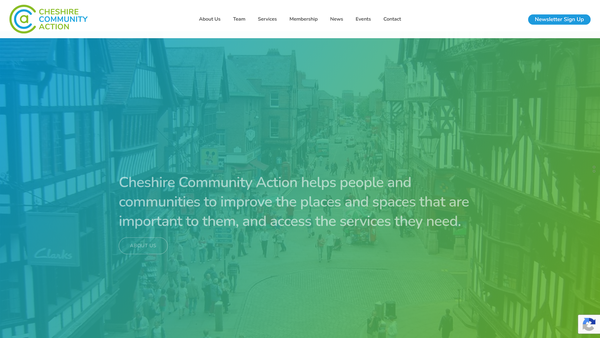 Screenshot of the Cheshire Community Council website