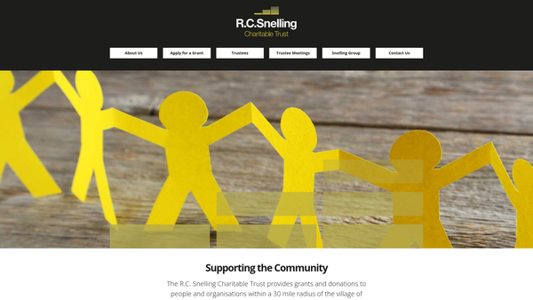 Screenshot of the The R C Snelling Charitable Trust website