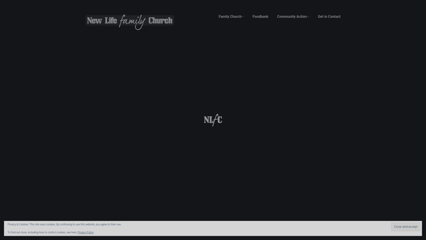 Screenshot of the New Life Church (Suffolk) website