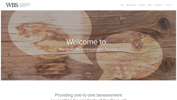 Screenshot of the Wandsworth Bereavement Service website