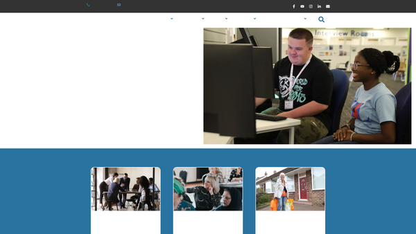 Screenshot of the North Tyneside Voluntary Organisations Development Agency website