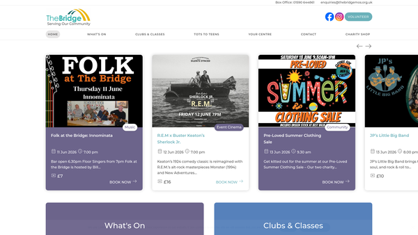 Screenshot of the The Milford Millennium Hall And Community Centre website