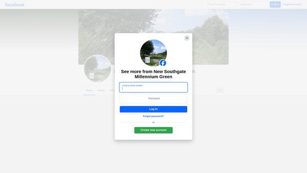 Screenshot of the New Southgate Millennium Green Trust website