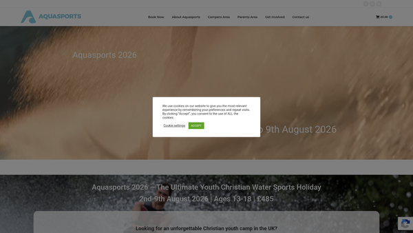 Screenshot of the The Aquasports Cross Trust website