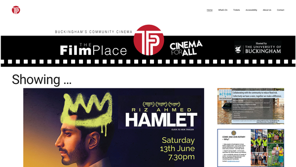 Screenshot of the The Film Place website