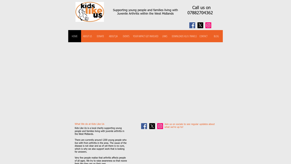 Screenshot of the Kids Like US website