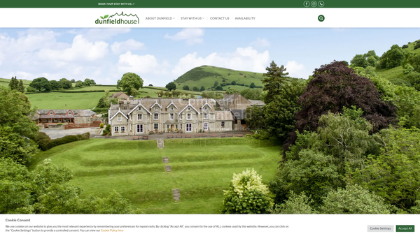 Screenshot of the The Dunfield Charity website