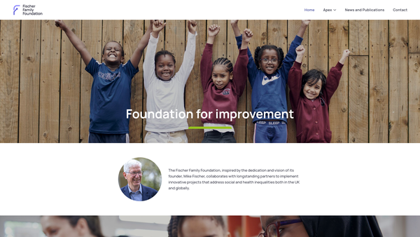 Screenshot of the Fischer Family Foundation website