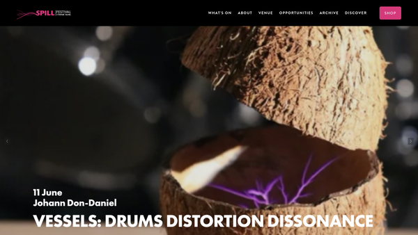 Screenshot of the Spill Festival Ltd website