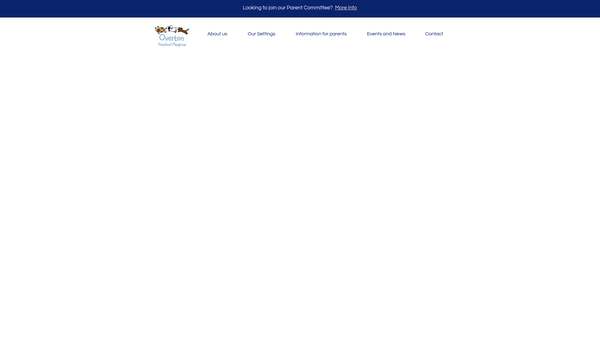 Screenshot of the Overton Playgroup website