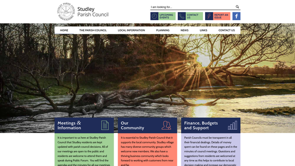 Screenshot of the Studley Millennium Green website