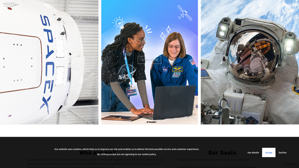 Screenshot of the The International Space School Educational Trust website