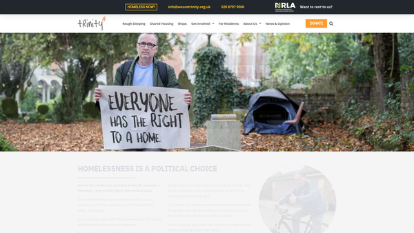 Screenshot of the Trinity Activities website