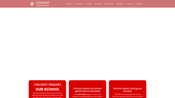 Screenshot of the Lyncrest Lower School Fund website