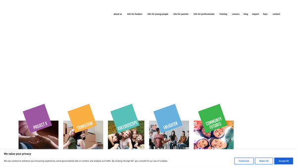 Screenshot of the Street Teams website