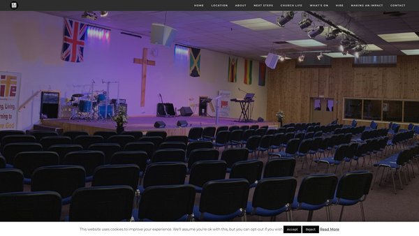 Screenshot of the Life Community Church website