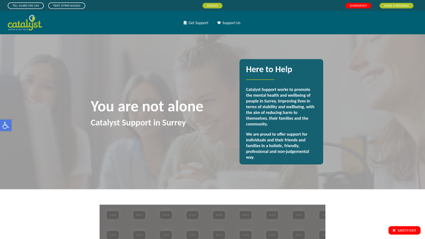 Screenshot of the Catalyst Support Limited website