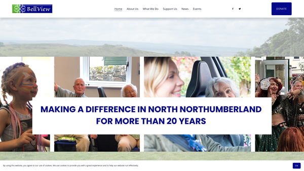 Screenshot of the Bell View (Belford) website