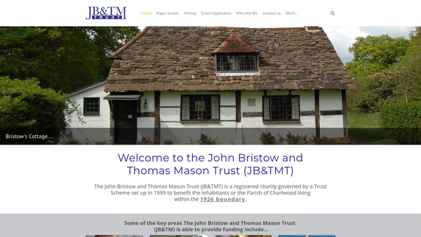 Screenshot of the John Bristow And Thomas Mason Trust website