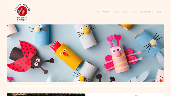Screenshot of the Newton Longville Pre-School website