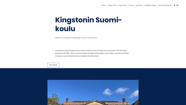 Screenshot of the Finnish School Of Kingston website
