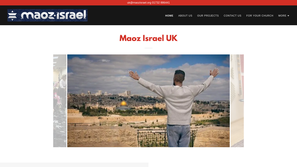 Screenshot of the Maoz UK website