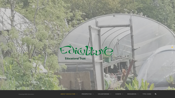 Screenshot of the Edible culture operative website