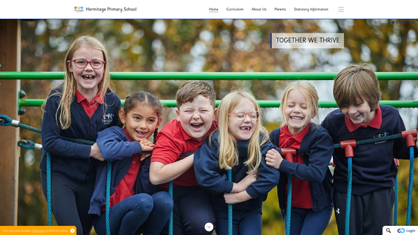 Screenshot of the Hermitage C.p. School P.T.F.A. website