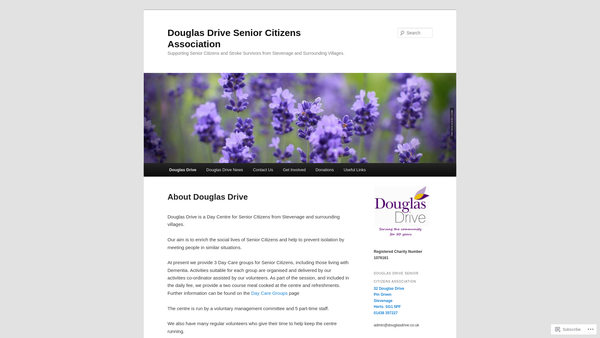 Screenshot of the Douglas Drive Senior Citizens Association website