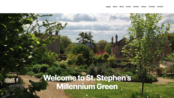 Screenshot of the St Stephens Millennium Green Trust website