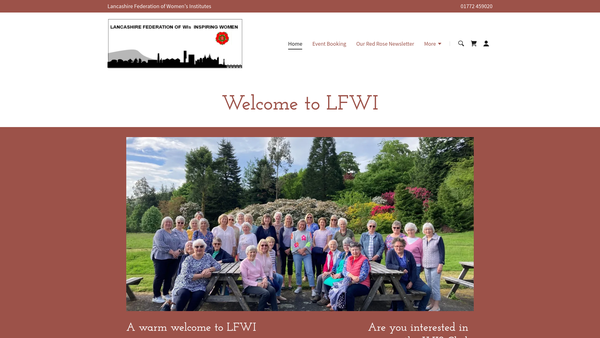 Screenshot of the The Lancashire Federation Of Womens Institutes website