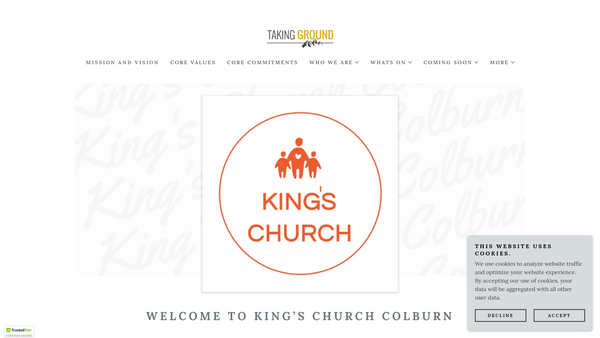 Screenshot of the The King's Church - Richmondshire website