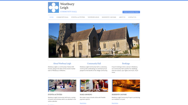Screenshot of the Westbury Leigh Community Project Ltd website