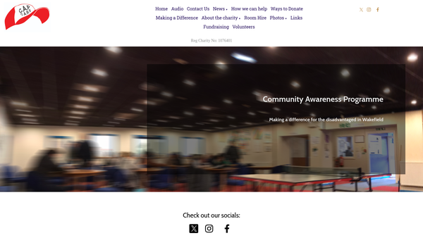 Screenshot of the Community Awareness Programme website