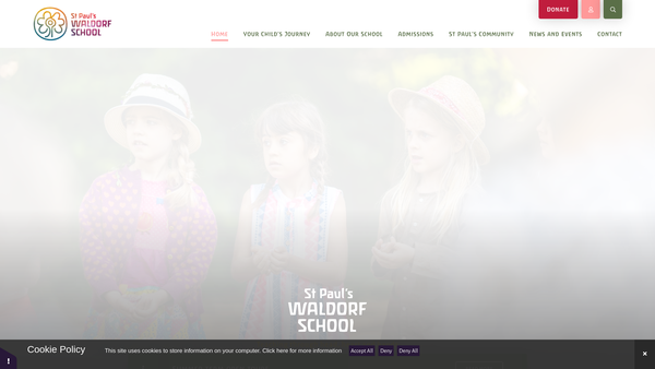 Screenshot of the St Paul's Waldorf School website