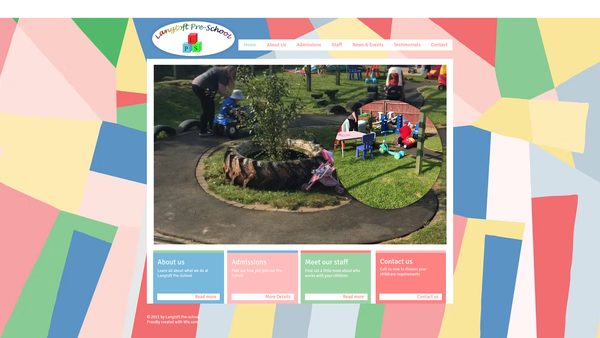 Screenshot of the Langtoft Pre-School website