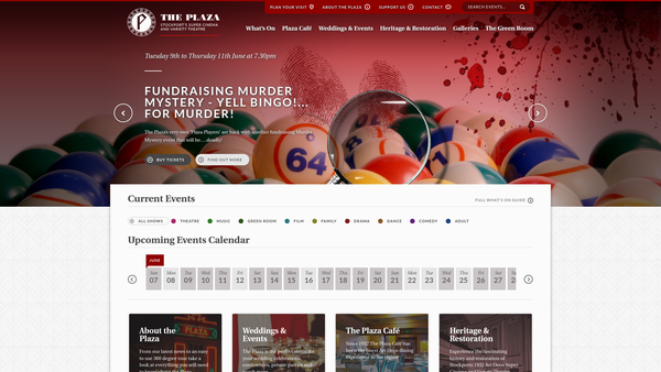 Screenshot of the Stockport Plaza Trust Limited website