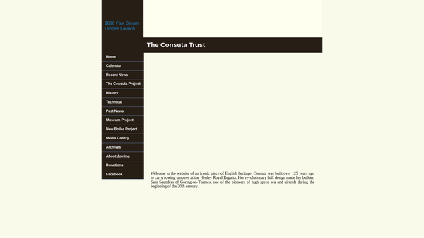 Screenshot of the The Consuta Trust website