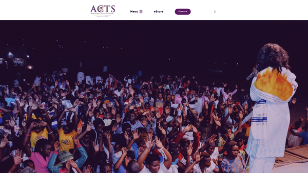 Screenshot of the Acts Ministries International, Victory Chapel website