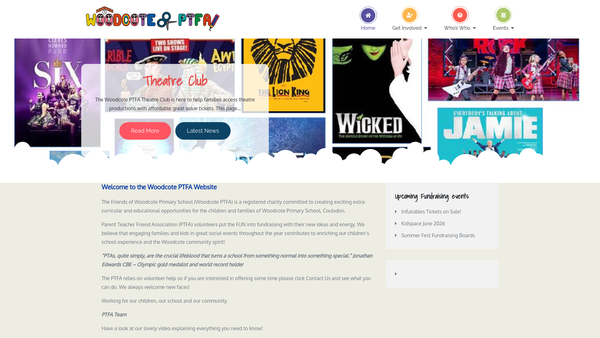 Screenshot of the The Friends Of Woodcote Primary School website