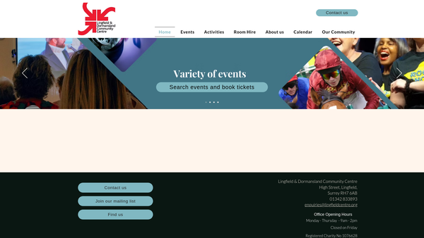 Screenshot of the Lingfield And Dormansland Community Centre website