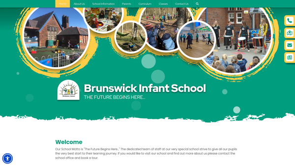 Screenshot of the Brunswick School Home School Association website