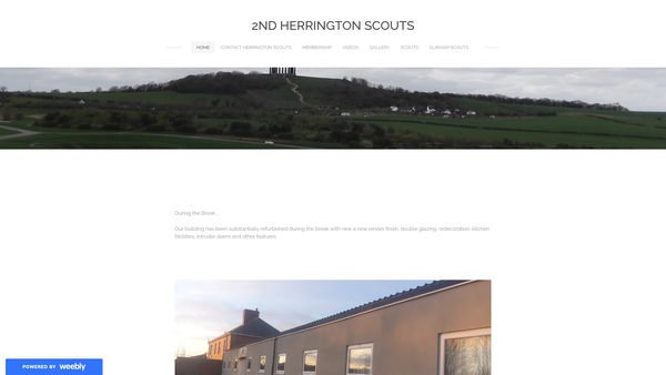 Screenshot of the 2nd Herrington Scout Group website
