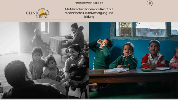 Screenshot of the Friendship Clinic Nepal (UK) website