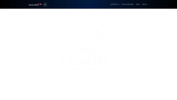 Screenshot of the High Flight website