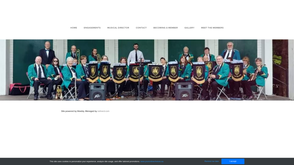 Screenshot of the Clitheroe Town Band website