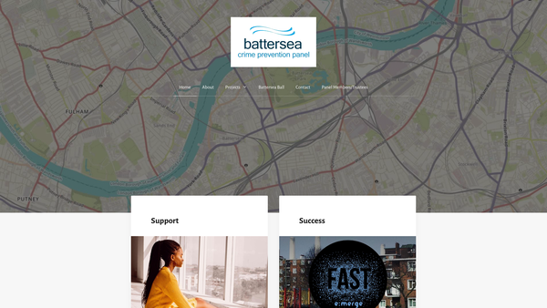 Screenshot of the Battersea Crime Prevention Panel website